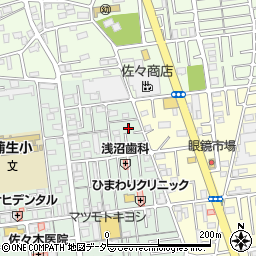 埼玉県越谷市蒲生旭町4周辺の地図