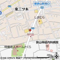 埼玉県狭山市東三ツ木170周辺の地図