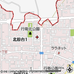 埼玉県川口市北原台1丁目17周辺の地図