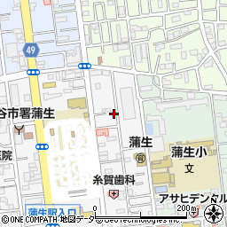 埼玉県越谷市蒲生寿町7-16周辺の地図