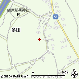 千葉県香取市多田周辺の地図