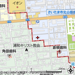浦和常盤郵政宿舎周辺の地図
