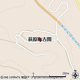 岐阜県下呂市萩原町古関周辺の地図