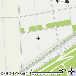 茨城県河内町（稲敷郡）平三郎周辺の地図
