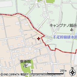 埼玉県草加市柿木町1403-1周辺の地図