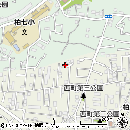 千葉県柏市西町周辺の地図