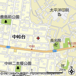 中峠台竣工記念館周辺の地図