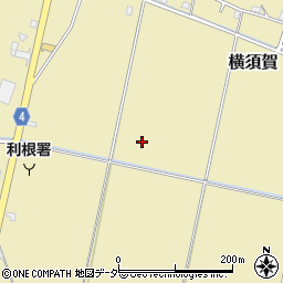 茨城県北相馬郡利根町横須賀周辺の地図