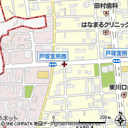 戸塚支所入口周辺の地図