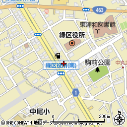 浦和中尾郵便局 ＡＴＭ周辺の地図