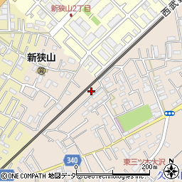 埼玉県狭山市東三ツ木267周辺の地図