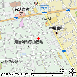 埼玉県営浦和原山団地１号棟周辺の地図