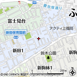 埼玉県ふじみ野市新田周辺の地図