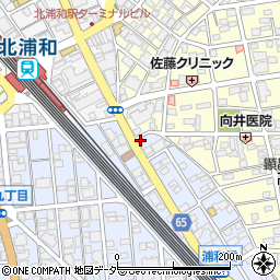 ニッポンレンタカー北浦和営業所周辺の地図