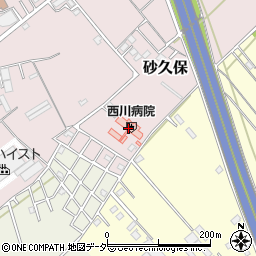 西川病院（ゆうしん）周辺の地図