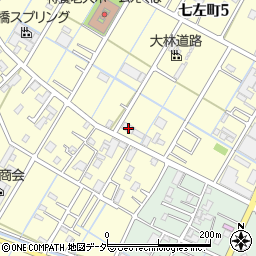 埼玉県越谷市七左町5丁目60周辺の地図