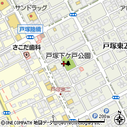 戸塚下ヶ戸公園トイレ周辺の地図