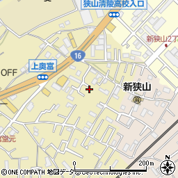 埼玉県狭山市上奥富87周辺の地図