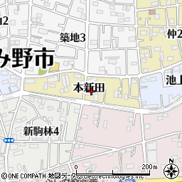 埼玉県ふじみ野市本新田周辺の地図