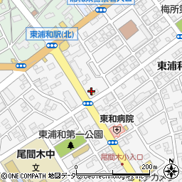 ローソンストア１００東浦和７丁目店周辺の地図