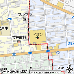 矢島園北浦和イオン店周辺の地図
