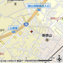埼玉県狭山市上奥富86周辺の地図