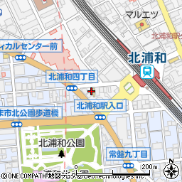松屋北浦和店周辺の地図