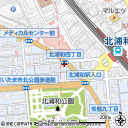 こんぺいとう 北浦和店周辺の地図