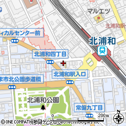 松屋 北浦和店周辺の地図