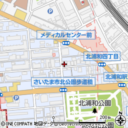 川口信用金庫北浦和支店周辺の地図