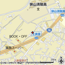 埼玉県狭山市上奥富261周辺の地図