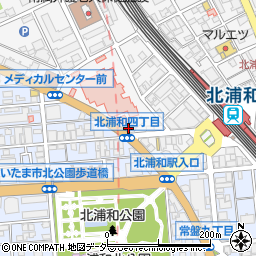 ココカラファイン薬局北浦和店周辺の地図