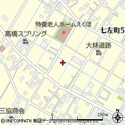 埼玉県越谷市七左町5丁目86周辺の地図