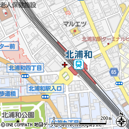 かたおか北浦和駅前店周辺の地図