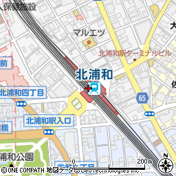 埼玉県さいたま市浦和区周辺の地図