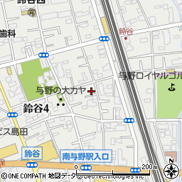 埼玉県さいたま市中央区鈴谷周辺の地図