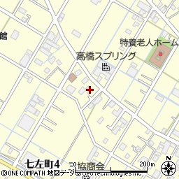 埼玉県越谷市七左町4丁目97周辺の地図