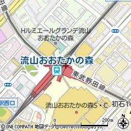 東武鉄道株式会社　流山おおたかの森駅周辺の地図
