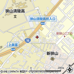 埼玉県狭山市上奥富75周辺の地図