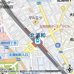 浦和警察署北浦和駅東口交番周辺の地図