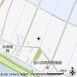 茨城県河内町（稲敷郡）田川周辺の地図