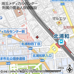 ゼロスポ鍼灸・整骨院北浦和周辺の地図