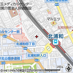 埼玉県さいたま市浦和区北浦和4丁目6周辺の地図