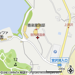 宮沢湖温泉周辺の地図