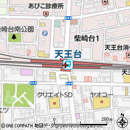 天王台駅周辺の地図