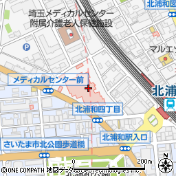 ファミリーマート埼玉メディカルセンター店周辺の地図