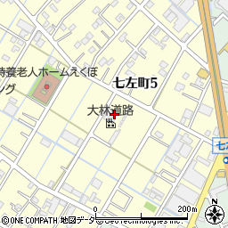 埼玉県越谷市七左町5丁目68周辺の地図