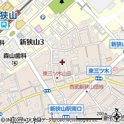 埼玉県狭山市東三ツ木46周辺の地図