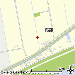 茨城県稲敷郡河内町布鎌周辺の地図
