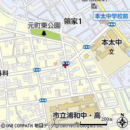 市立高校入口周辺の地図